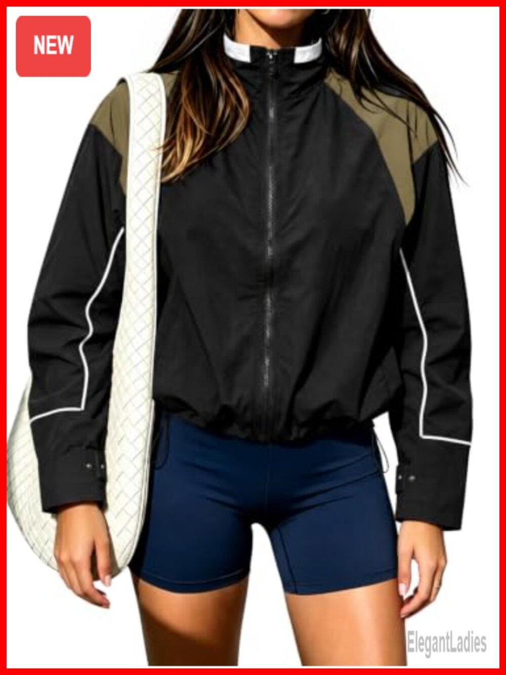 Womens Lightweight Windbreaker Zip Up Jacket Casual Athletic Rain Coat
